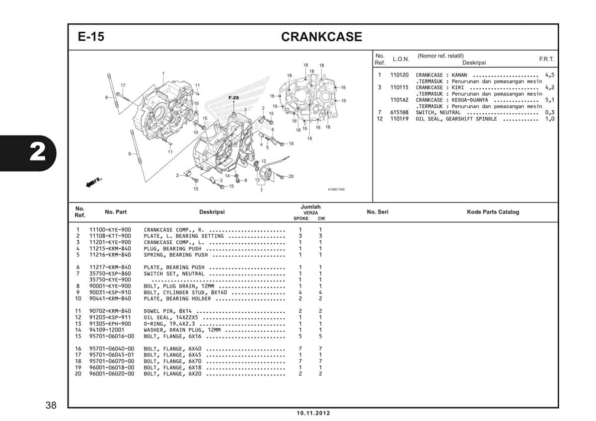  E15 Crankcase