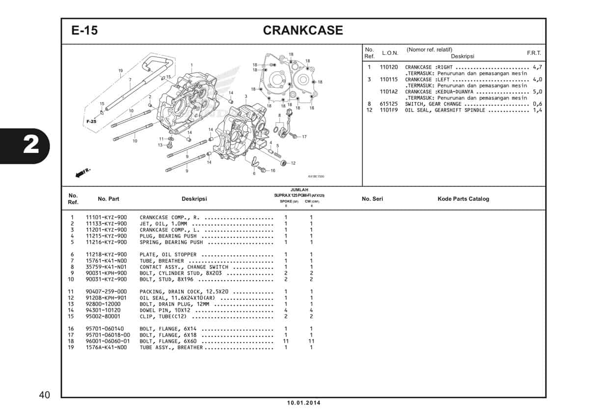  E15 Crankcase