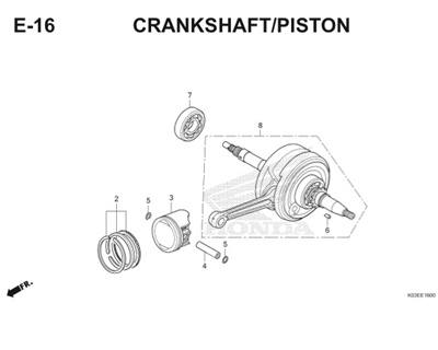 E16 Crankshaft Piston Thumb