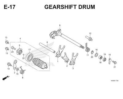 E17 Gearshift Drum Thumb