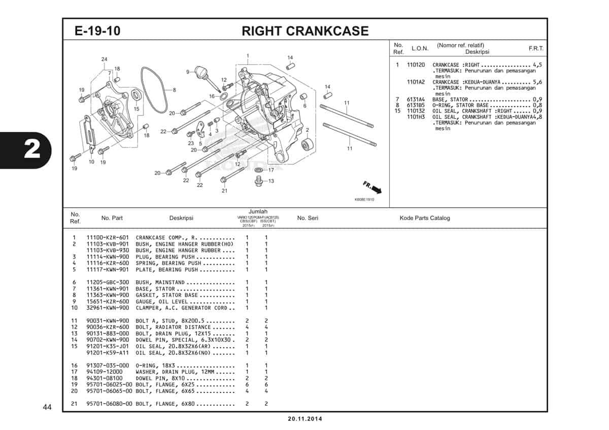  E19 10 Right Crankcase 1