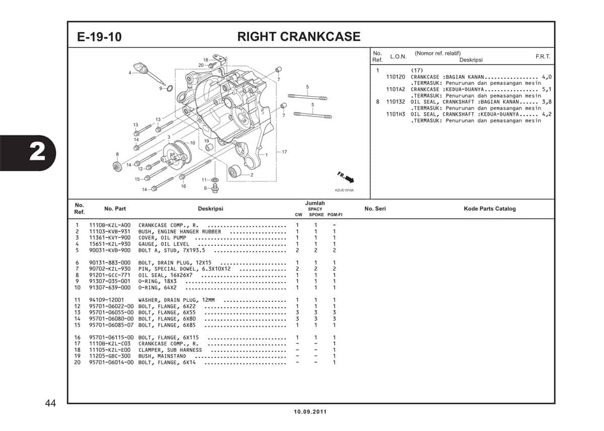  E19 10 Right Crankcase