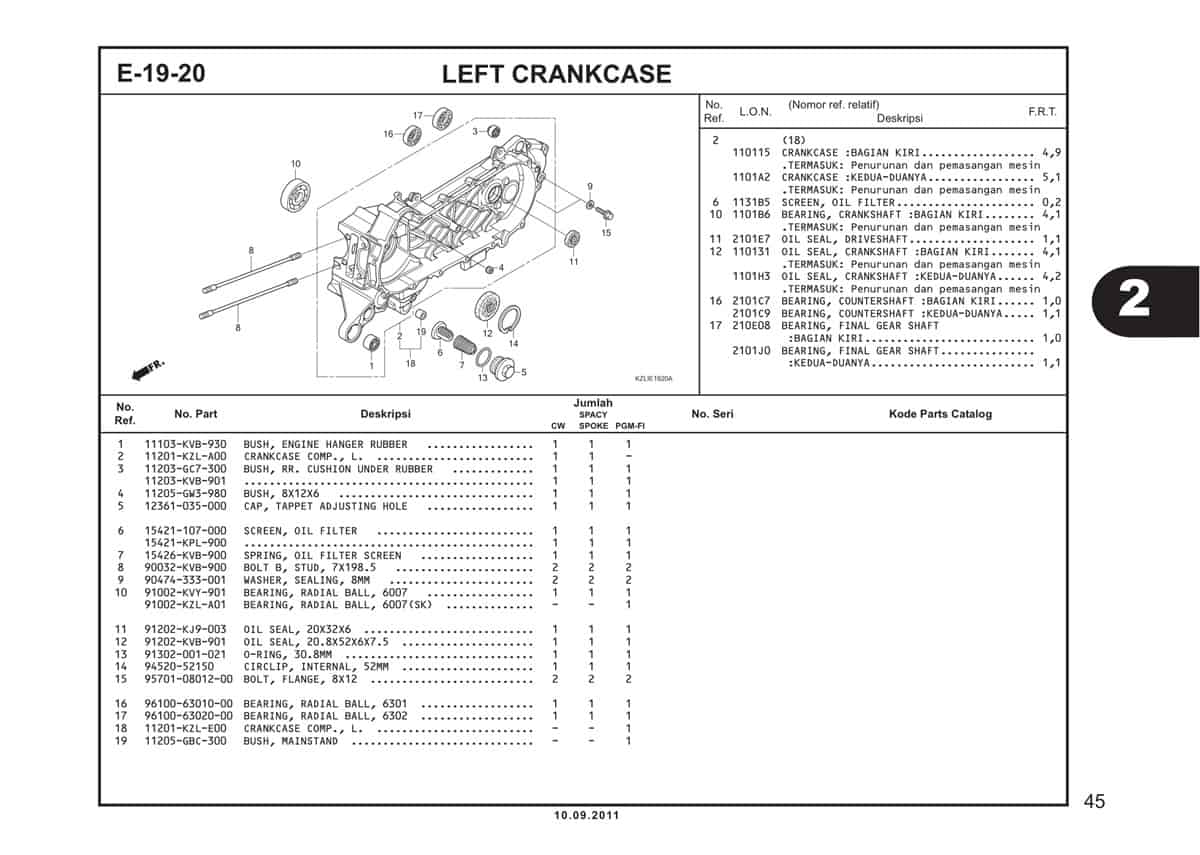  E19 20 Left Crankcase