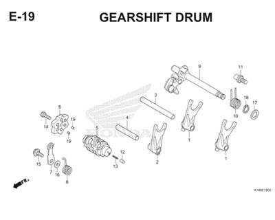 E19 Gearshift Drum Thumb