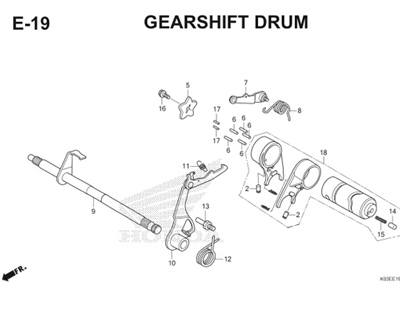 E19 Gearshift Drum Thumb