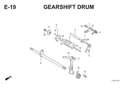 E19 Gearshift Drum Thumb