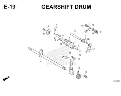 E19 Gearshift Drum Thumb