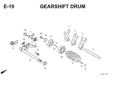 E19 Gearshift Drum Thumb