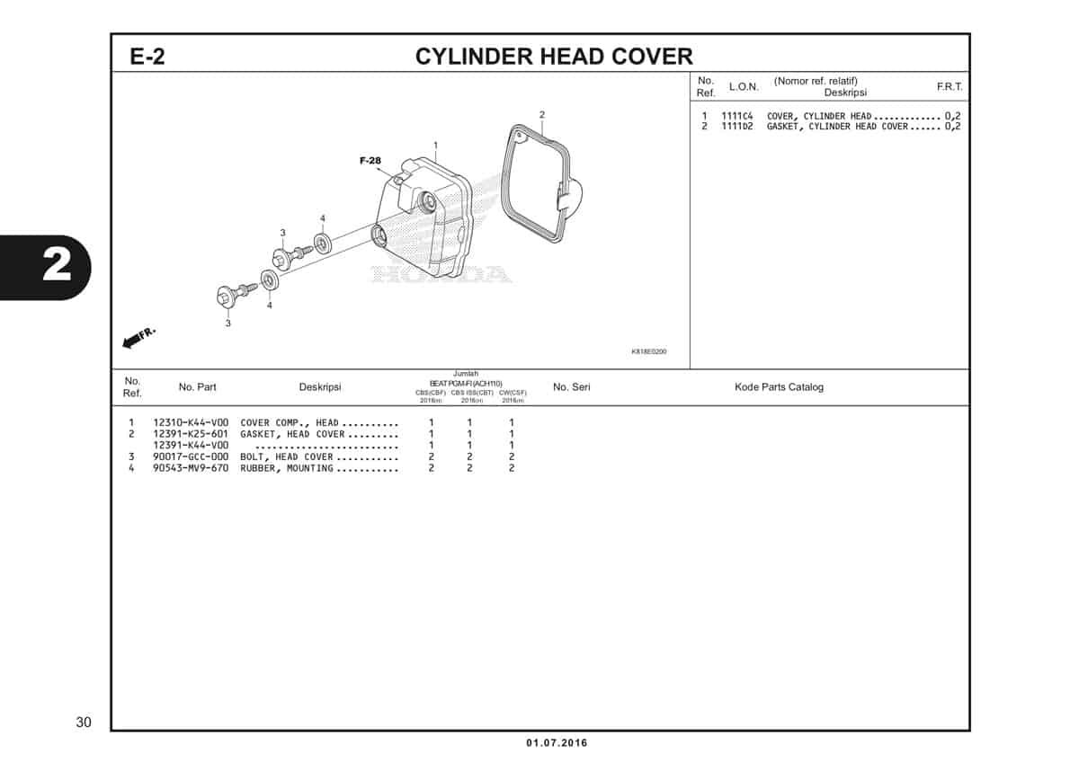 E2 Cylinder Head Cover