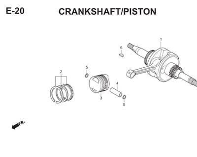 E20 Camshaft Piston Thumb