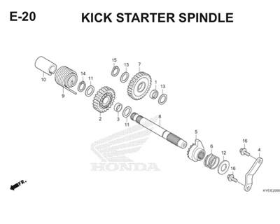 E20 Kick Starter Spindle Thumb