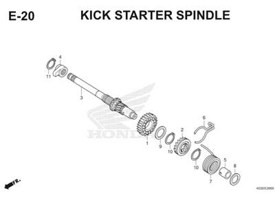 E20 Kick Starter Spindle Thumb