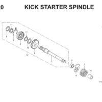 E20 Kick Starter Spindle Thumb