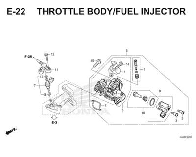 E22 Throttle Body Fuel Injector Thumb