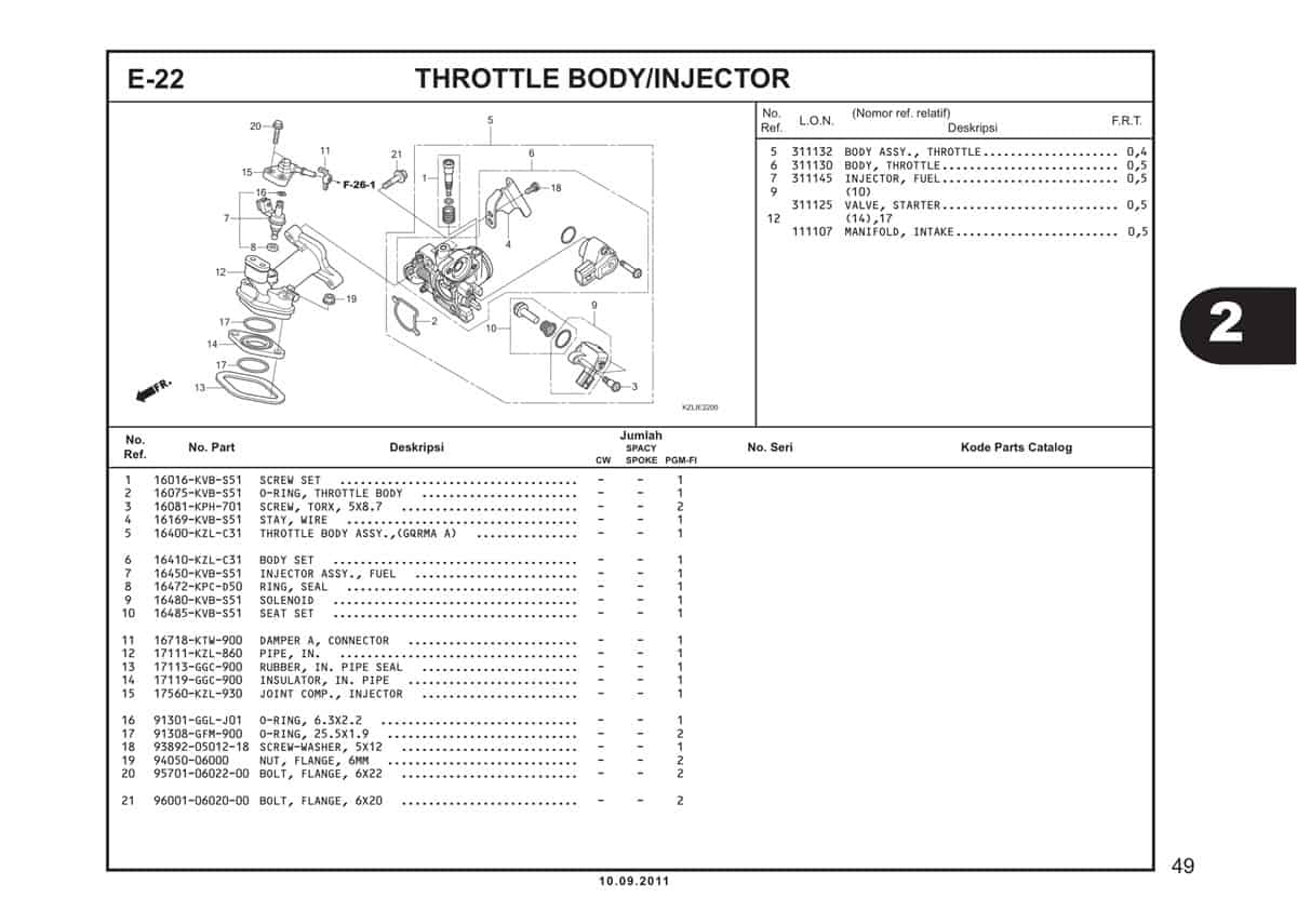  E22 Throttle Body Injector