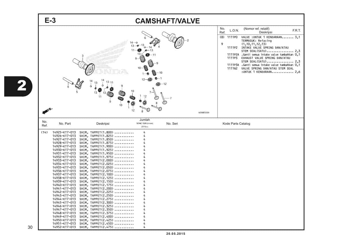 E3 Camshaft Valve 2