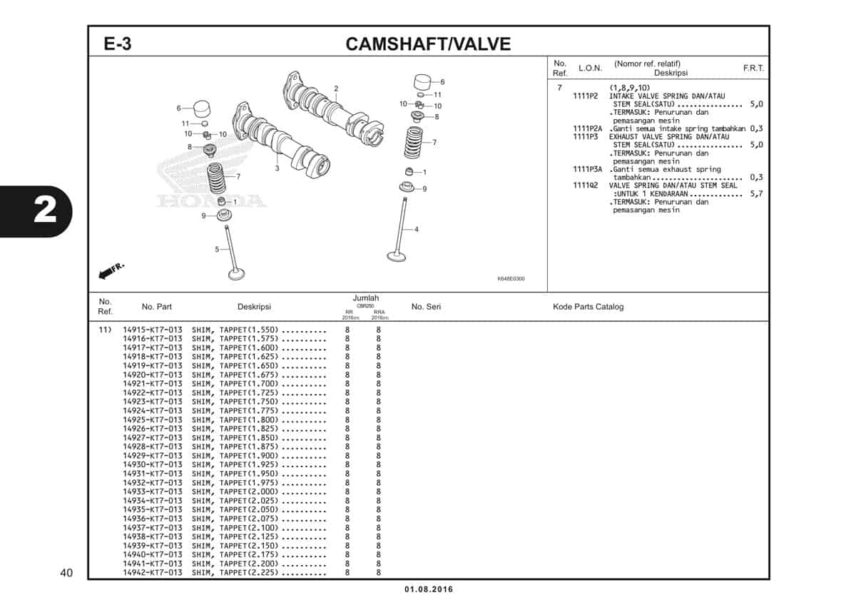 E3 Camshaft Valve 2