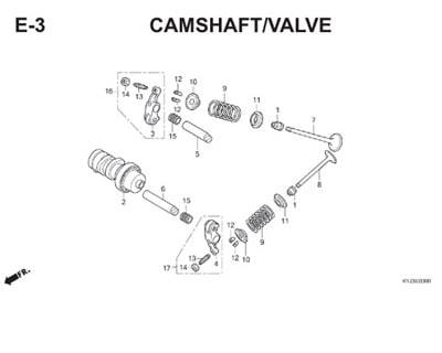 E3 Camshaft Valve Thumb