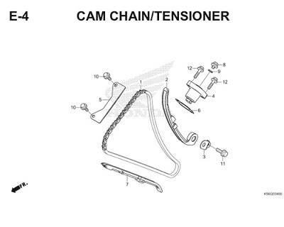 E4 Cam Chain Tensioner Thumb