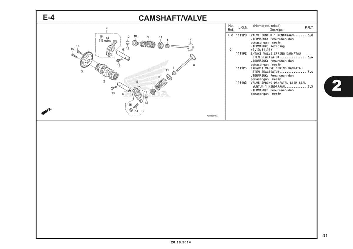 E4 Camshaft Valve 2