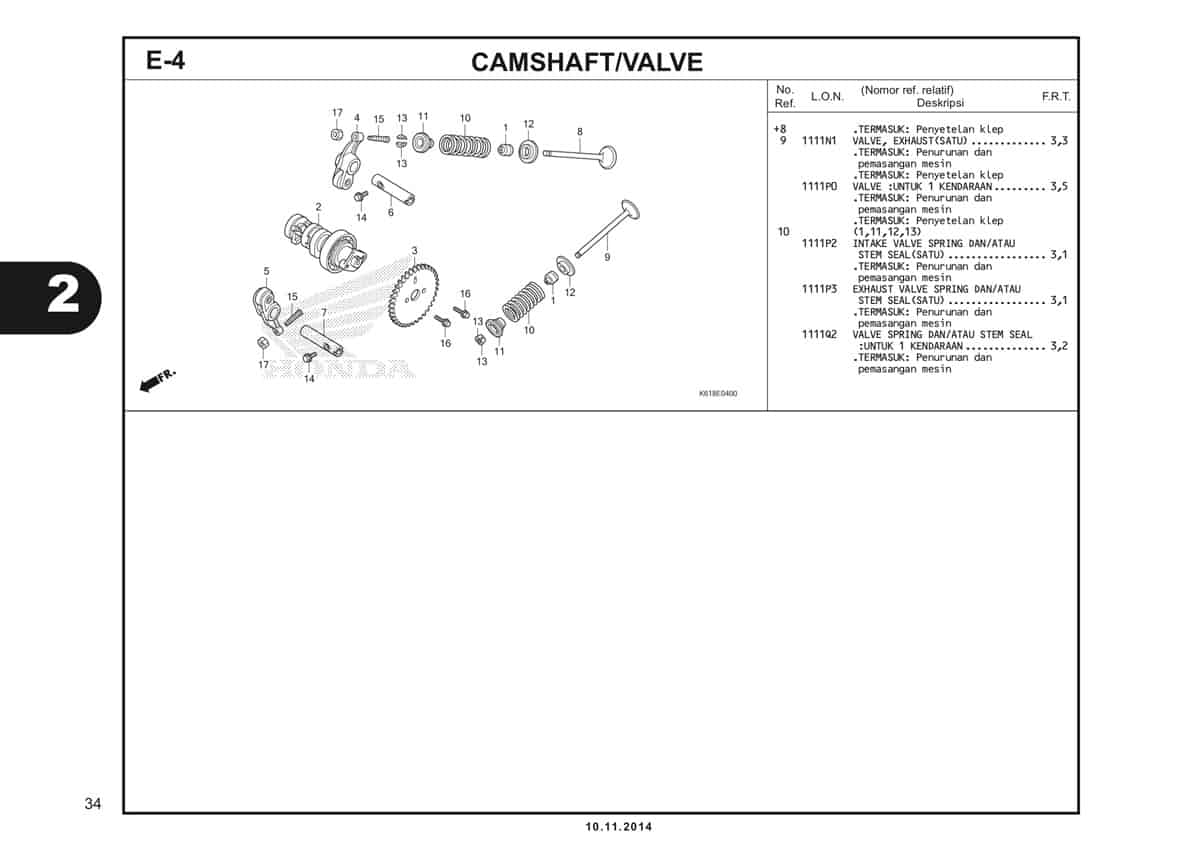  E4 Camshaft Valve 2