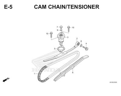 E5 Cam Chain Tensioner Thumb