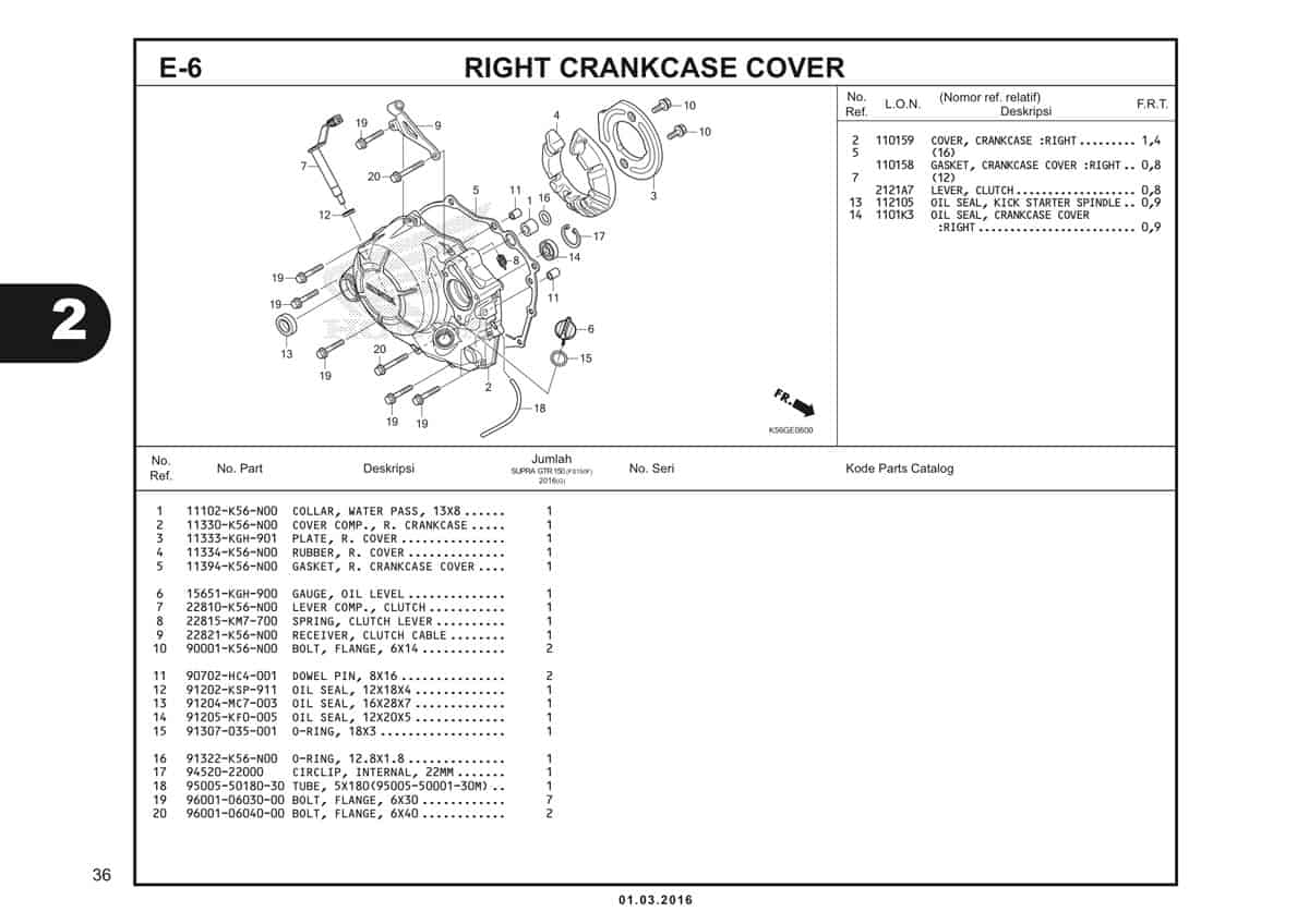 E6 Right Crankcase Cover
