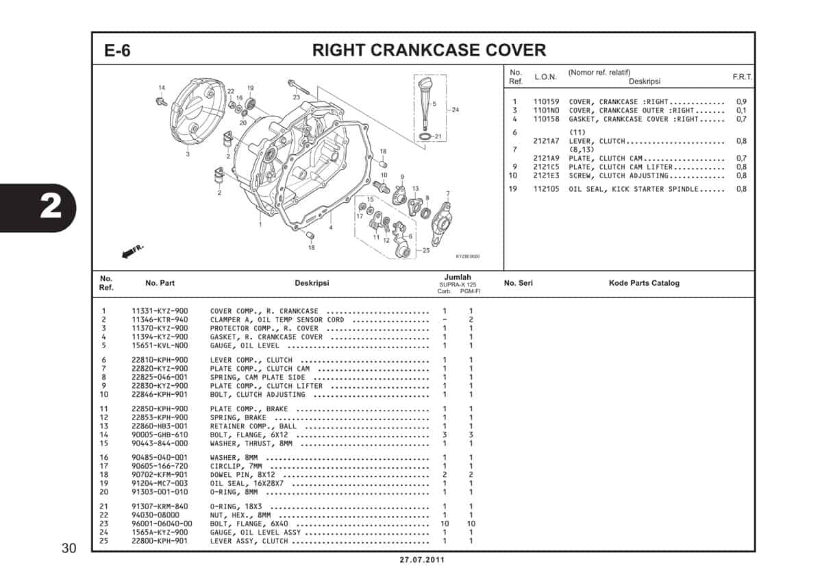  E6 Right Crankcase Cover