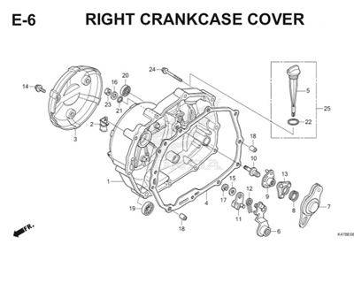 E6 Right Crankcase Cover Katalog Blade K47 Thumb