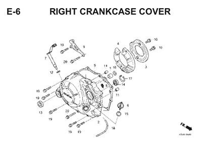 E6 Right Crankcase Cover Thumb