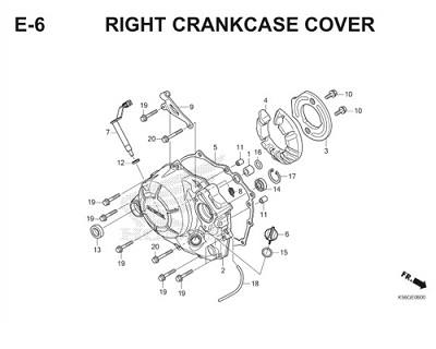 E6 Right Crankcase Cover Thumb