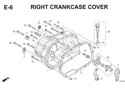 E6 Right Crankcase Cover Thumb