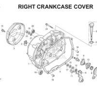 E6 Right Crankcase Cover Thumb