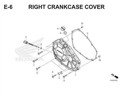 E6 Right Crankcase Cover Thumb