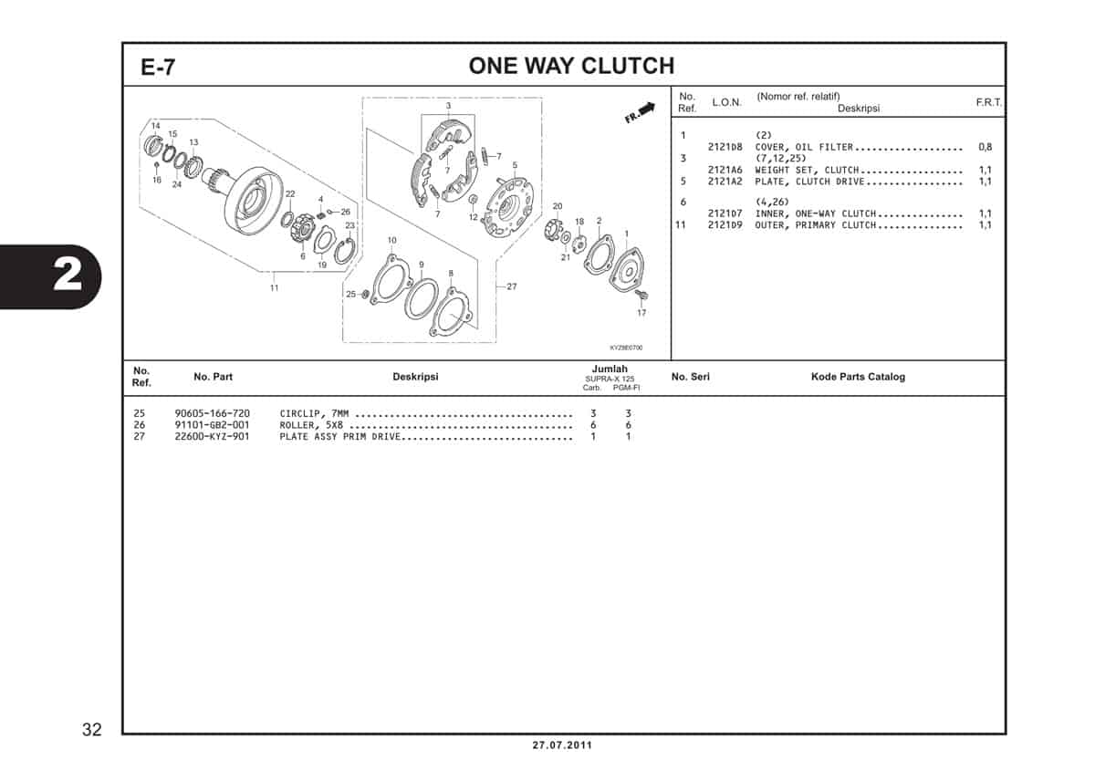  E7 One Way Clutch 2