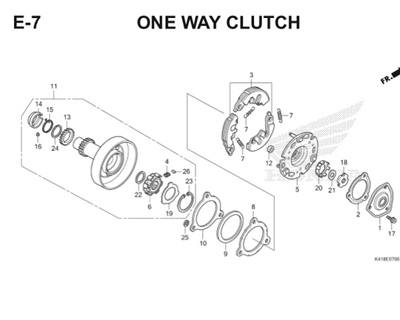 E7 One Way Clutch Thumb