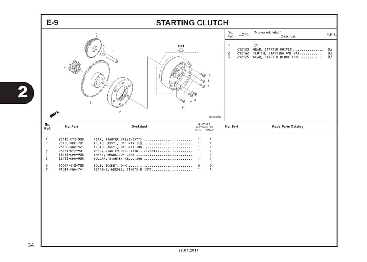  E9 Starting Clutc