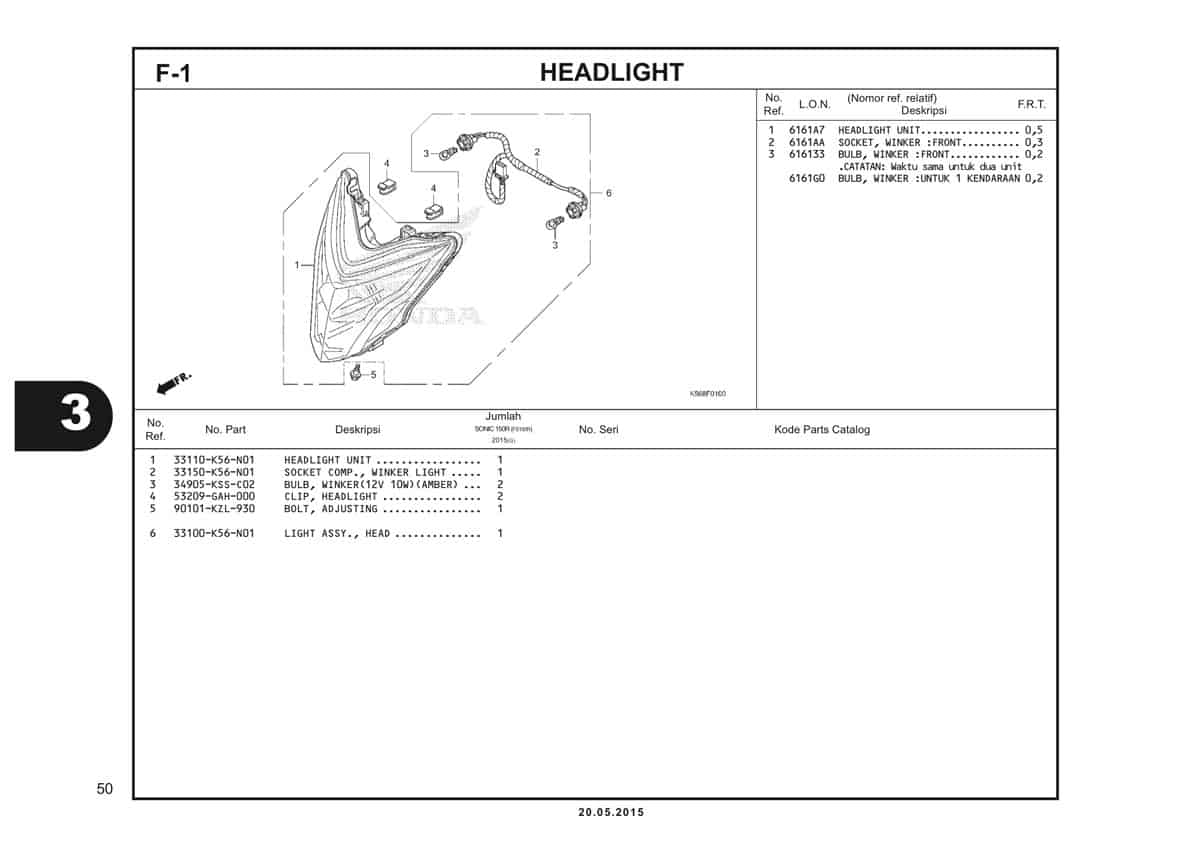  F1 Headlight