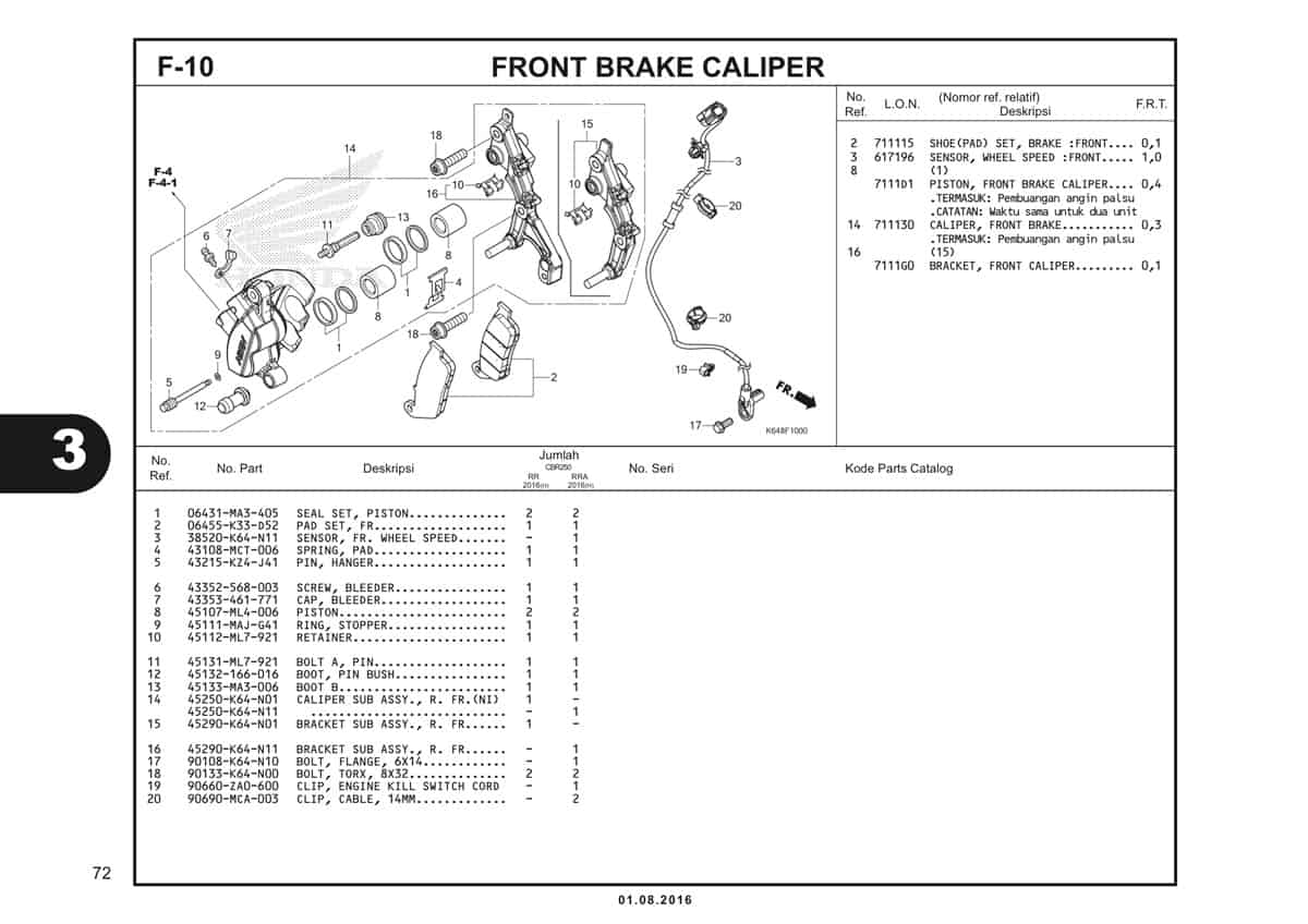  F10 Front Brake Caliper