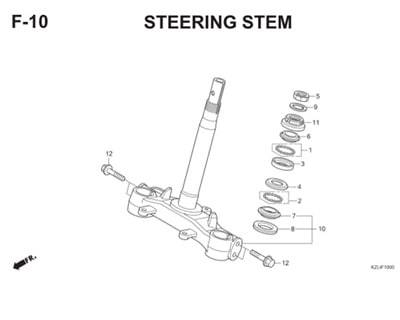 F10 Steering Stem Thumb