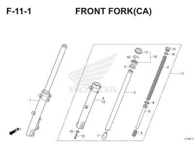 F11 1 Front Fork Thumb