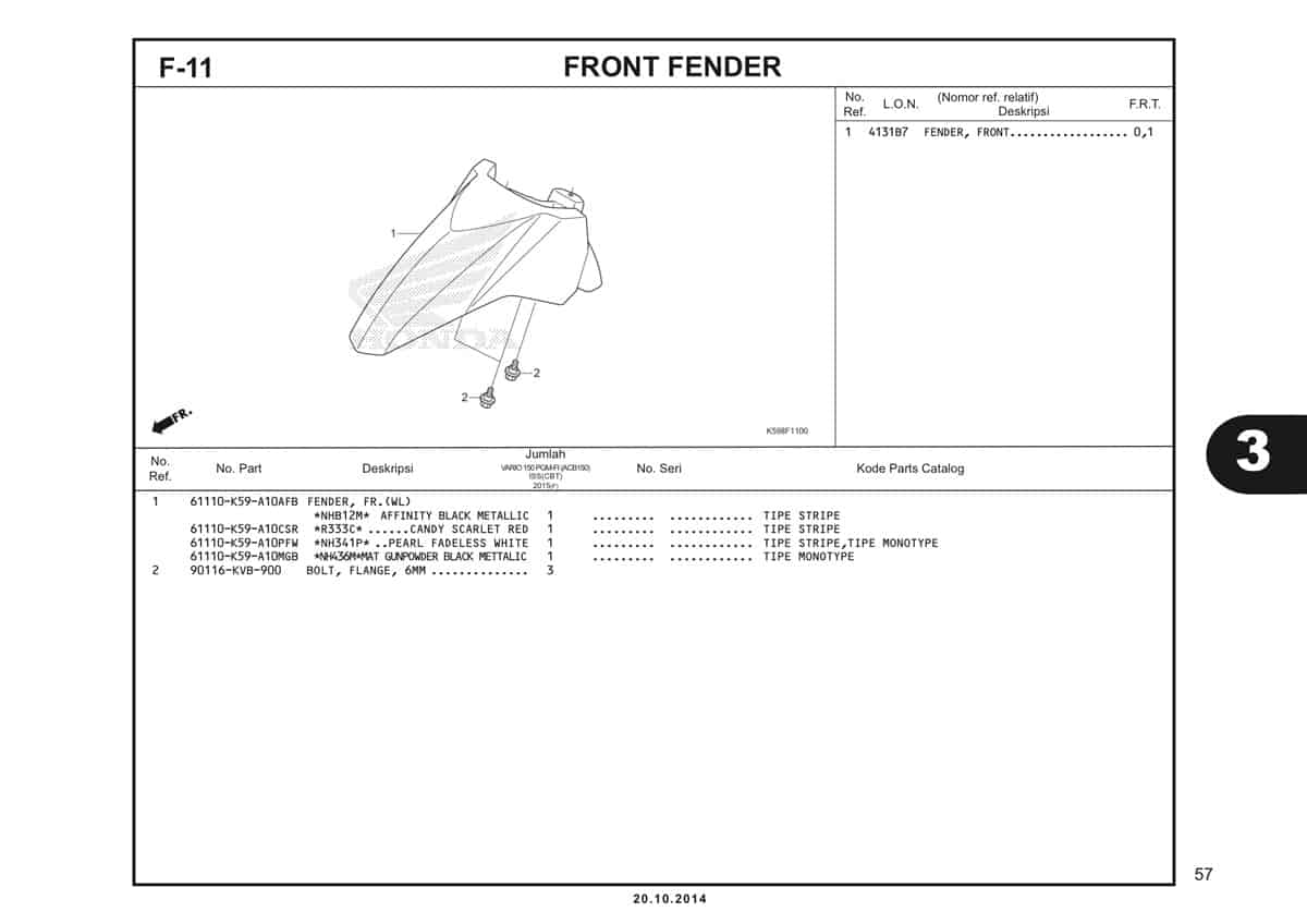 F11 Front Fender