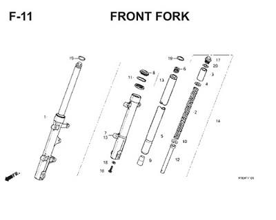 F11 Front Fork Thumb