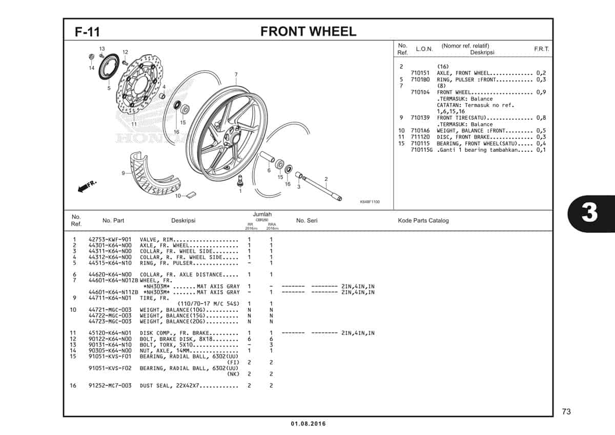  F11 Front Wheel