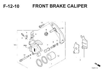 F12 10 Front Brake Caliper Thumb