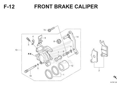 F12 Front Brake Caliper Katalog Blade K47 Thumb