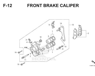 F12 Front Brake Caliper Thumb