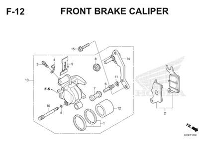 F12 Front Brake Caliper Thumb