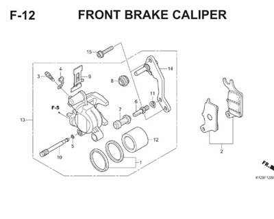 F12 Front Brake Caliper Thumb