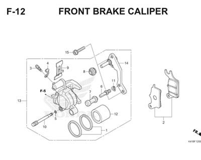 F12 Front Brake Caliper Thumb